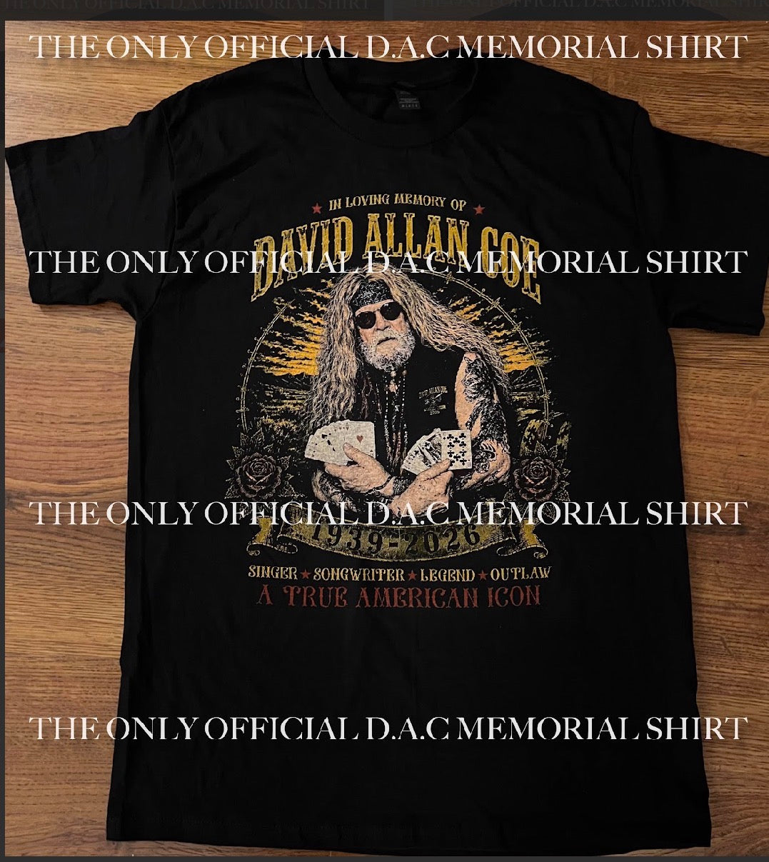 Official David Allan Coe Memorial T-Shirt